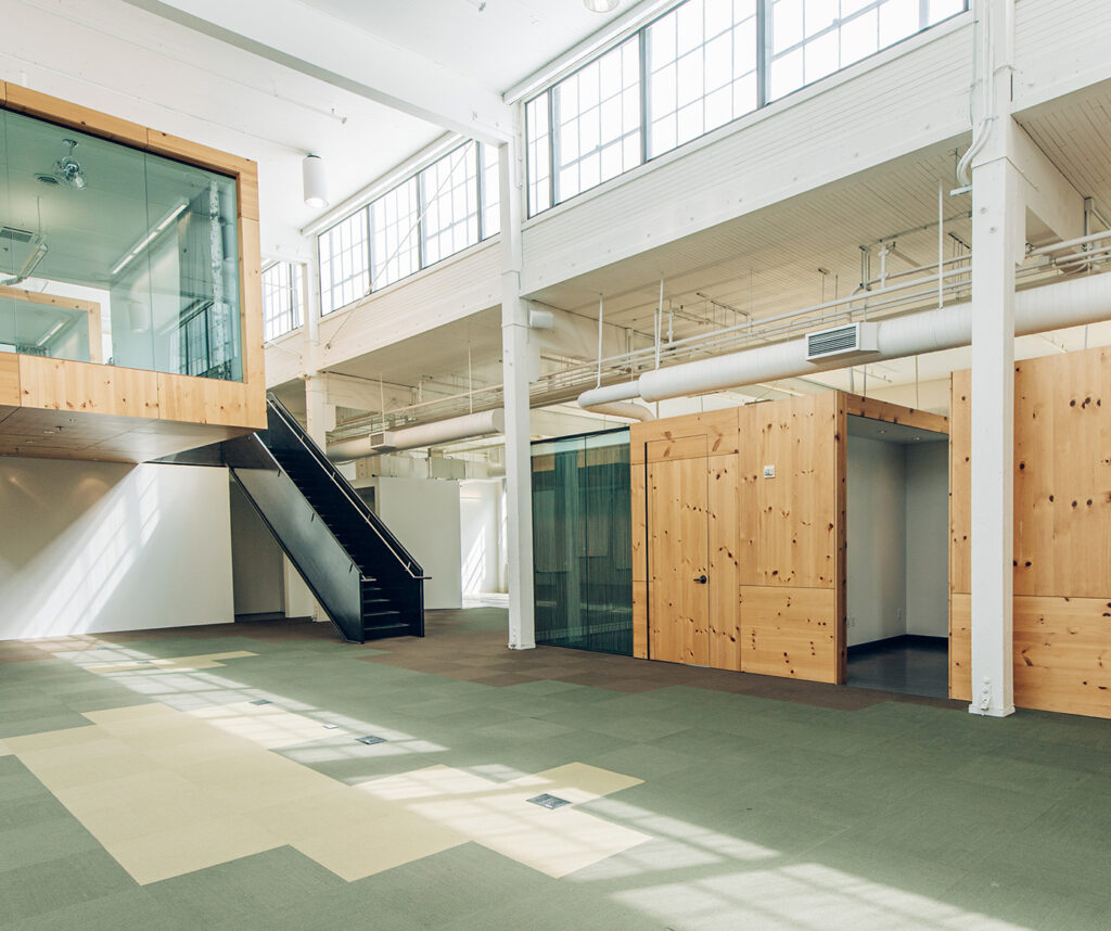 An interior photo of the Lane 1929 Building in Portland, Oregon